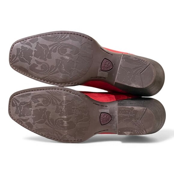 Womens Ariat Red Cowboy Boots Size 6.5 - Picture 7 of 10